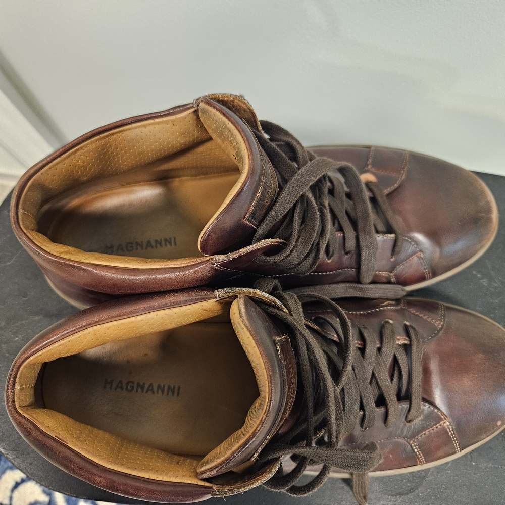 Men's Brown Leather Shoes - Picture 2 of 9